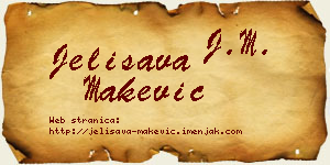 Jelisava Makević vizit kartica